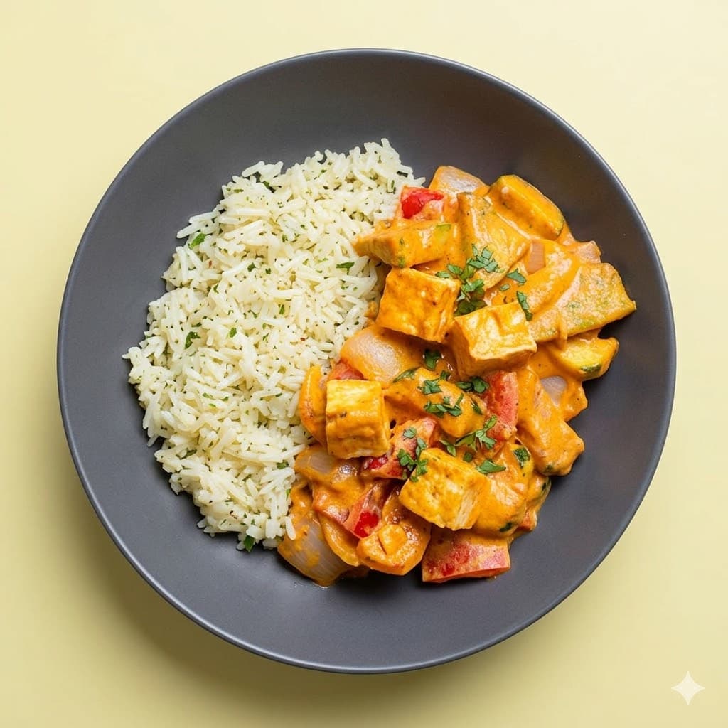 Curry rojo de verduras y tofu
