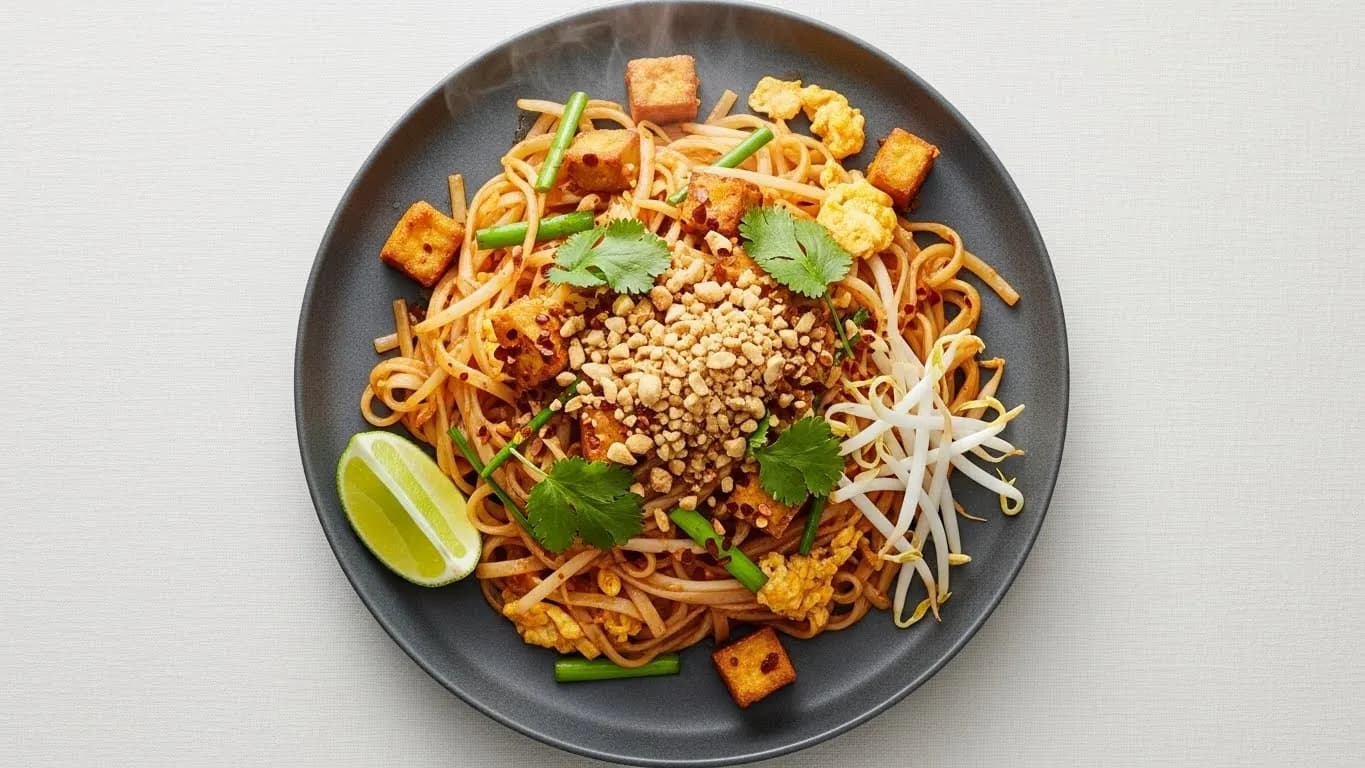 Pad thai de tofu y verduras